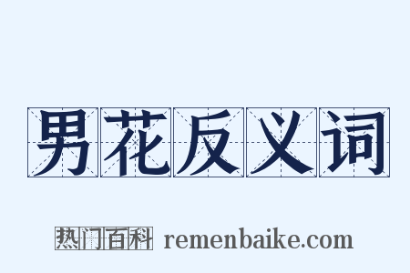 男花反义词是什么意思的图片